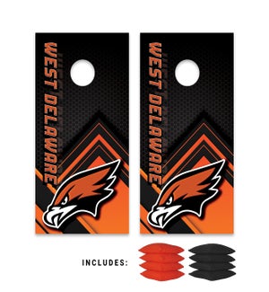 West Delaware Hawks Bag Boards Set With Bags